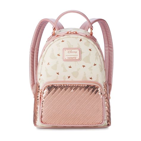 Disney Ultimate Princess Aop Sequin Mini Backpackw 8.25 X H 11.5 X D 4fauxleather Fabricprinted Detailsfully Linedadjustable Strapszipper Closuremulticolor Disney Princess Silhouette, Princess Backpack, Loungefly Mini Backpack, New Disney Princesses, Sequin Backpack, Princess Silhouette, Minnie Mouse Ears Headband, Loungefly Bag, Disney Bag