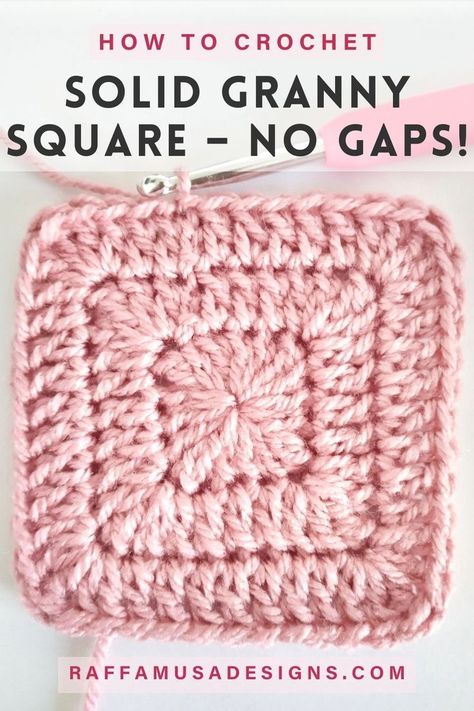 a solid crochet granny square without any holes or gaps Amigurumi Patterns, Crochet Solid Granny Square, Crochet Granny Square Beginner, Granny Square Pattern Free, Solid Granny Square, Virkning Diagram, Crochet Granny Square Tutorial, Granny Square Haken, Granny Pattern