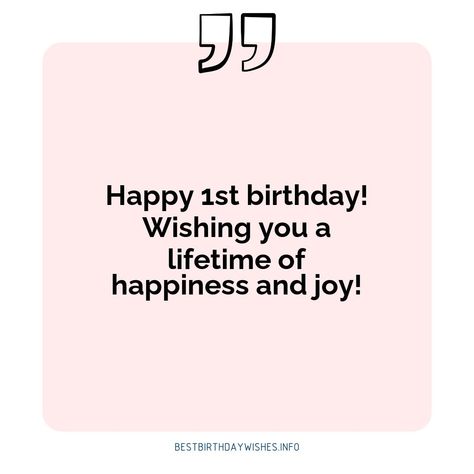 A 1st birthday is a special milestone for parents and children alike, so why not make it extra special by sharing a few of these sweet and loving quot... | # #BirthdayWishes Check more at https://www.ehindijokes.com/sweet-quotes-happy-1st-birthday-wishes/ Happy Quotes, Happy 1st Birthday Wishes, 1st Birthday Wishes, Happy 1st Birthday, Quotes Happy, Happy 1st Birthdays, Sweet Quotes, Birthday Wishes, Photo Poses