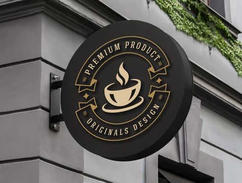 Cafe Logos, Logo Design Coffee, Coffee Signage, Coffee Shop Signs, Cafe Logo Design, Signage Signs, Logo Branding Design, Logo Creator, Coffee Shop Logo
