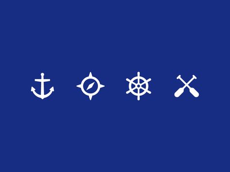 Nautical Icons Sailing Logo, Radio Icon, Anchor Icon, Plane Icon, Nautical Logo, Marines Logo, Sea Logo, Lounge Logo, Signature Logo Design