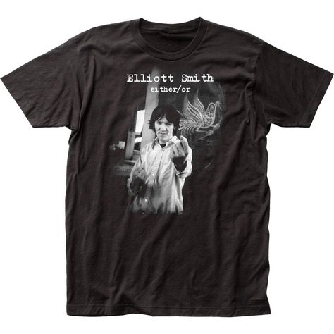 Elliott Smith T Shirt, Elliott Smith Shirt, Rock N Roll Concert, Elliot Smith, Cheap Streetwear, Elliott Smith, Reading Shirts, School Fits, Band Merch