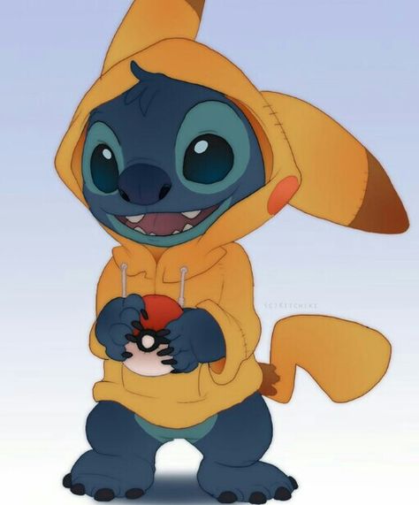 Stitch as Pikachu Tattoo Stitch, Stitch And Pikachu, Toothless And Stitch, Lelo And Stitch, Lilo And Stitch Quotes, Lilo And Stitch Drawings, 디즈니 캐릭터, Cute Disney Drawings, Stitch Drawing