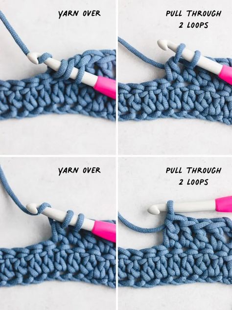 Crochet Stitches Step By Step, Double Crochet Tutorial, How To Double Crochet, Birkin Bags, Treble Crochet, Double Crochet Decrease, Beginner Crochet Tutorial, Crochet Decrease, Crochet Tips