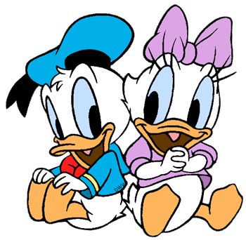 Donald Duck And Daisy Drawing, Daisy And Donald Duck, Baby Donald Duck, Donald Duck Party, Donald Duck And Daisy, Donald Duck Characters, Baby Cartoon Characters, Daisy Drawing, Dagobert Duck