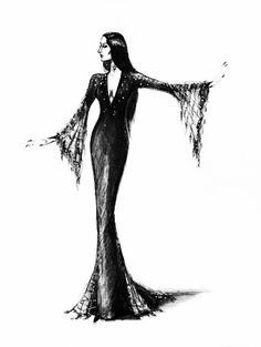 Morticia Addams Ballet, Opera, Art, Opera Ballet, Morticia Addams, Addams Family, Art Sketches, Film