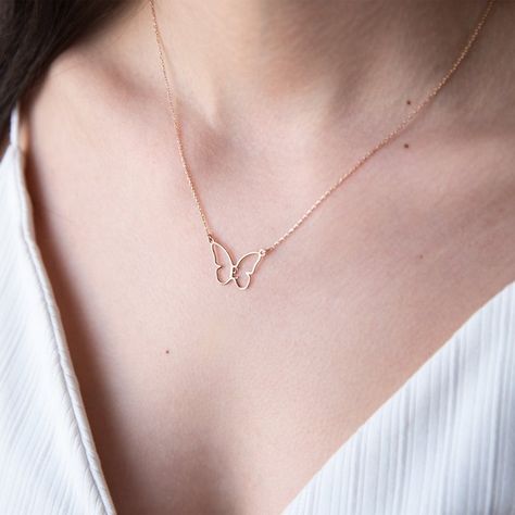 Butterfly Symbol, Butterfly Necklace Silver, Butterfly Wing Jewelry, Dainty Butterfly, Handmade Butterfly, Light Jewelry, Necklace Butterfly, Wing Jewelry, Her And Him