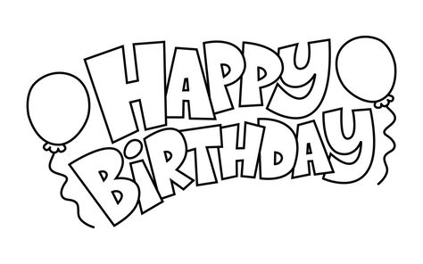 Happy Birthday 手書き, Happy Birthday In Cursive, Happy Birthday Doodles, Birthday Font, Happy Birthday Logo, Happy Birthday Font, Happy Birthday Drawings, Birthday Vector, Happy Birthday Coloring Pages