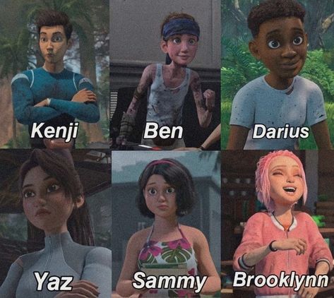 The dino nerd(darius) The jungle man(ben) The athlete(yasmina) The superstar(brooklyn) The spy(sammy) The mr. VIP (kenji) Yaz Camp Cretaceous, Jungle Man, Jurassic World Camp Cretaceous, Jurassic Park Series, New Jurassic World, 19 Days Manga Español, Camp Cretaceous, Kids Zoo, Chaos Theory