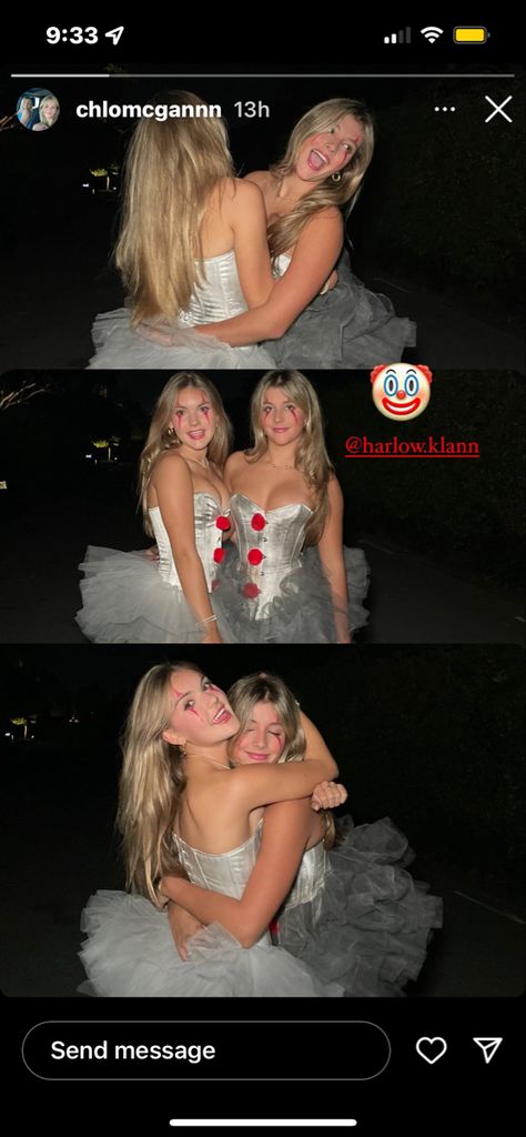 Halloween Costume Poses Photo Ideas, Slumber Party Halloween Costume, Hot Bff Halloween Costumes, Outfit Ideas For Festivals, Flirty Halloween Costumes, Simple Halloween Costumes Duo, Halloween Poses Photo Ideas With Friends, Duo Halloween Costumes Blonde Brunette, Halloween Costume Instagram Pictures