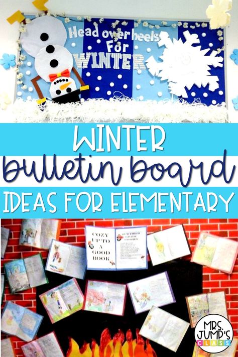 Need some winter bulletin board ideas for your elementary classroom? In this post, I have shared 10 different adorable and fun winter bulletin boards that you can easily recreate for your own classroom. Winter Fireplace Bulletin Board Ideas, Bulletin Board Ideas For December, Funny Winter Bulletin Boards, Winter Bulletin Board Ideas For Elementary School, Winter Writing Bulletin Boards, Snow Bulletin Board Ideas For School, Bulletin Boards For Winter, December Bulletin Boards Kindergarten, Winter Kindergarten Bulletin Board Ideas