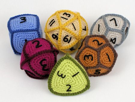 crocheted d20 system gaming dice by planetjune #crochet Crochet Polyhedral Dice, D20 Crochet Pattern, Dnd Dice Crochet, Crochet Dice Bags Free Patterns, Crochet Gaming Patterns, Manly Crochet Projects, Crochet Dice Pattern, Crochet Gaming Accessories, Crochet D20 Pattern Free