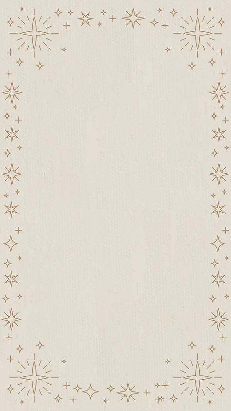 Gold mystical star frame vector | Free Vector - rawpixel Beige Phone Wallpaper Aesthetic, Background Aesthetic Stars, Wallpaper Backgrounds Beige, Aesthetic Background Instagram Story, Frame Wallpaper Iphone, Simple Beige Wallpaper, Aesthetic Minimal Background, Aesthetic Background Template, Aesthetic Background Beige