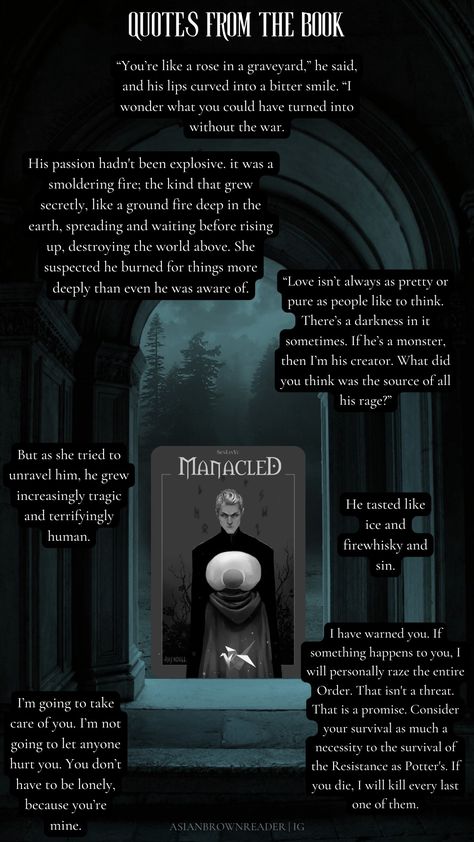 Manacled fanfiction quotes by senlinyu Manacled Dramione Tattoo, Dramione Fanfic Quotes, Manacled Dramione Quotes, Draco Malfoy Manacled, Manacled Cover Art, Manacled Tattoo Ideas, Manacled Book Aesthetic, Manacled Wallpaper, Manacled Dramione Aesthetic