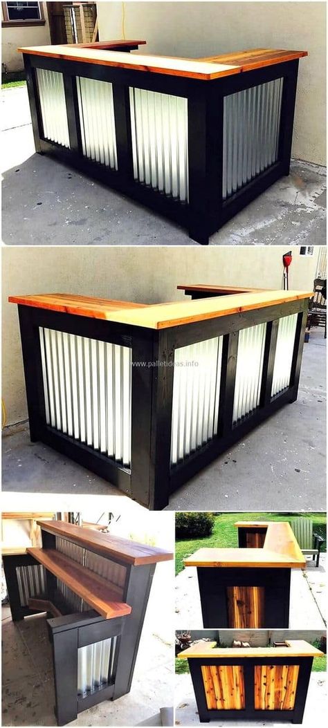 Palet Bar, Wooden Pallet Bar, Bar Pallet, Bar En Plein Air, Mebel Antik, Barra Bar, Wood Pallet Bar, Bar Exterior, Casa Hobbit