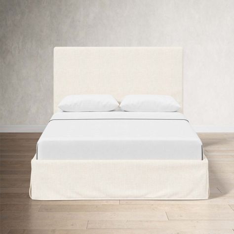 Verona Upholstered Standard Bed Slipcover Bed Frame, Slipcovered Headboard, Slipcover Bed, White Slipcovers, Wreath Wall Decor, Bed Upholstered, Sleigh Beds, Bed Rails, Size King