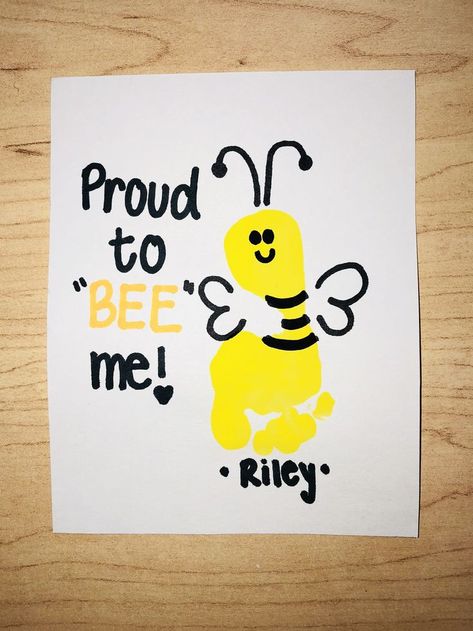 Wobbler Arts And Crafts, Bee Infant Art, September Hand And Footprint Art, Spring Toddler Crafts Handprint, Bug Crafts Infants, Bee Footprint Craft, Bee Handprint Art, All About Me Preschool Crafts First Week, Yellow Crafts For Infants