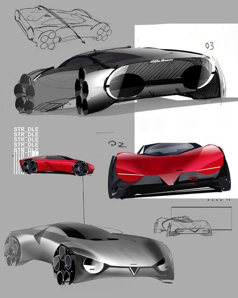 ALFA ROMEO 33 STRADALE SKETCHES no Behance Maserati Khamsin, Industrial Design Portfolio, Car Interior Design Sketch, Mercedes Suv, Auto Design, Car Interior Design, Car Design Sketch, Car Sketch, Car Exterior