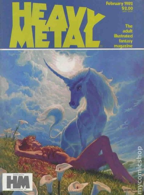It Comics, Cupid Drawing, Heavy Metal Magazine, Heavy Metal Comic, Greg Hildebrandt, Art In The Park, Rock N Roll Art, Heavy Metal Art, Fantasy Book Covers