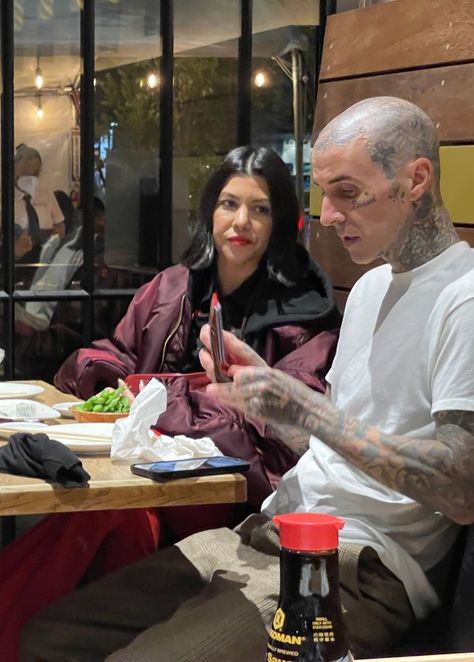 KOURTNEY Kardashian and Travis Barker enjoyed edamame bowls ahead of the Super Bowl as they were spotted dining out in new photos on Saturday night. Her son Reign, seven, also joined the couple at a Japanese restaurant as fans continued speculating the stomach-covering star is pregnant with her fiancé’s baby. Kourtney, 42, her fiancé Travis, […] Kourtney Barker, Kourtney Kardashian Travis Barker, Kourtney And Travis, Weird Cravings, Kourtney Kardashian And Travis Barker, Kourtney Kardashian And Travis, Weird Snacks, Shanna Moakler, Baby Captions
