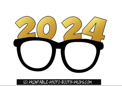 Photo Booth Printables, Printable Signs Free, 2024 Photo, Printable Props, Graduation Photo Props, Printable Photo Props, Photobooth Props Printable, Graduation Photo Booth, New Year's Party Decorations