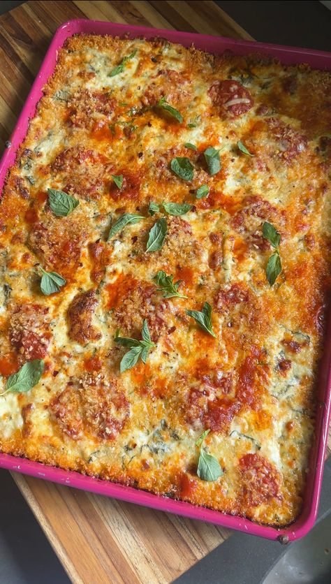 Major grandma pizza vibes Food Network Sheet Pan Zucchini Parmesan, Zucchini Parmesan Sheet Pan, Classic Healthy Dinners, Sheet Pan Zucchini Lasagna, Sheet Pan Squash, Zucchini Pizza Bake, Pan Zucchini Recipes, One Pan Summer Meals, Zucchini Parmigiana Recipe