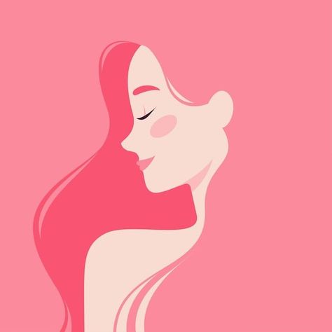 Retrato de uma mulher nova bonita | Vetor Premium Woman Head Illustration, Woman Side Profile Illustration, Woman Profile Illustration, Vector Portrait Illustration Faces, Woman Illustration Drawing, Women Ilustration, Woman Graphic Design, Woman Face Illustration, Woman Face Logo