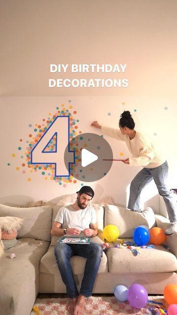 Number Birthday Decorations, Diy Birthday Number Decorations, Diy Home Birthday Decor, Paper Wall Decor Diy, Its Great To Be 8 Birthday Party, 3rd Birthday Decoration Ideas At Home, Birthday Decorations At Home For Kids, Birthday Party At Home Aesthetic, First Birthday Home Decoration Ideas