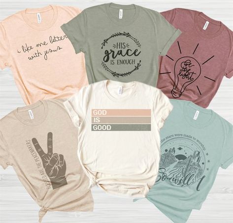 Cute Graphic Tees For Women, I Like Me Better, Christian Graphic Tees, Christian Shirts Designs, Faith Tees, Cute Shirt Designs, Shirt Design Inspiration, Christian Tees, Shirt Print Design