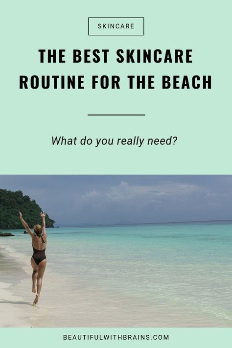 Wondering what the best #skincareroutine for #beach days? Click on the pin to find out. #skincare Sunprotection Sunscreen, Beach Skincare, Holiday Skincare, Bio Oil Skin, Anti Aging Skin Care Diy, Moisturizing Toner, Skin Care Toner Products, Skin Care Routine 30s, Dark Spots On Skin