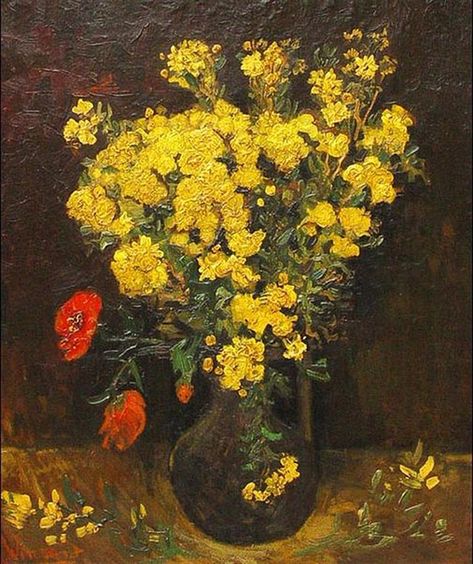 10 Biggest Museum & Art Heists In History: Most Expensive Stolen Masterpieces - Financesonline.com Van Gogh Flower Paintings, فنسنت فان جوخ, Van Gogh Pinturas, Vincent Willem Van Gogh, Monet Paintings, Van Gogh Museum, Poppy Flowers, Van Gogh Paintings, Dutch Artists