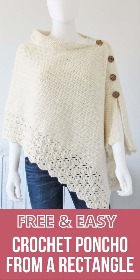 Poncho Design, Hair Mullet, Crochet Cape, Poncho Crochet, Crochet Poncho Free Pattern, Crochet Shrug Pattern, Poncho Knitting Patterns, Crochet Shawl Pattern Free, Crochet Poncho Patterns