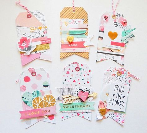 Crate Paper, Candy Card, Scrapbook Embellishments Diy, Embellishment Diy, Card Embellishments, Scrapbook Tag, Paper Diy, Candy Cards, Handmade Tags