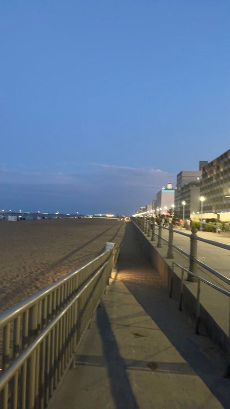 virginia beach boardwalk at night #beach #aesthetic #summer #summervibes #virginiabeach #virginia #background #wallpaper Virginia Summer Aesthetic, Senior Week Beach, Virginia Beach Aesthetic, Beach Boardwalk Aesthetic, Boardwalk Aesthetic, Beach At Night Aesthetic, Boardwalk At Night, Virginia Aesthetic, Night Beach Aesthetic