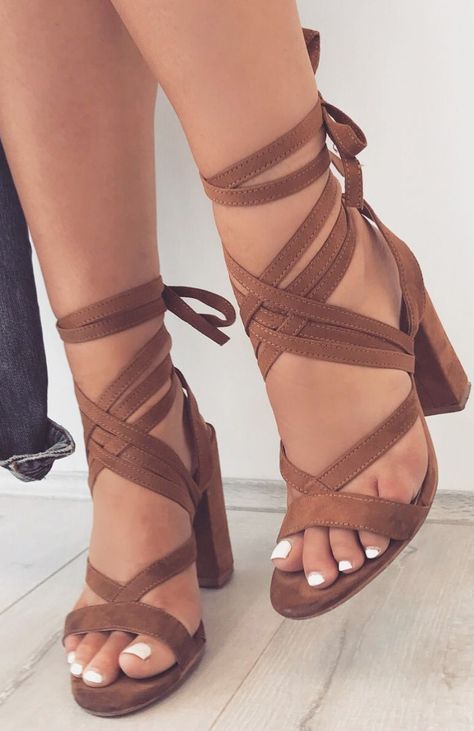 oooh, i like these.  the colour isn't quite my style (i'd much prefer black), but these are nice. Hak Tinggi, High Heels Classy, Gladiator Sandals Heels, Velvet Sandals, High Heeled Sandals, Afrikaanse Mode, Heels Outfits, Heels Classy, Cute Heels