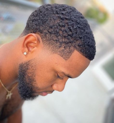 Black Man Haircut With Beard, Short Bald Fade Haircut Men, Black Men Short Haircut, Temp Fade Black Men, Short Black Hair Men, Black Men Haircuts Short, Black Haircuts For Men, Wavy Haircut Men, Black Boy Haircut