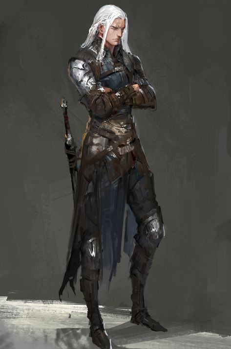 Mastermind Rogue Dnd, Fantasy Warrior Art Male, Dark Fantasy Outfits Male, Paladin Outfit, Dnd Male Character Design, Blind Warrior, Fantasy Fighter, Heroic Fantasy, Dungeons And Dragons Characters