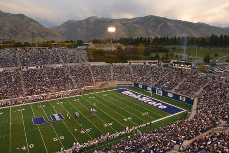 Stadium Architecture, Utah State University, Off Campus, Football History, Utah State, Football Stadiums, First Job, Fast Forward, College Football