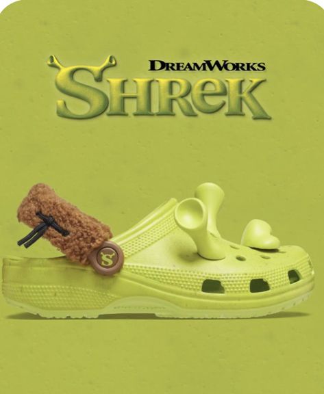 Shrek Crocs, Shrek Quotes, Croc Outfits, Swag Items, Lime Punch, Fly Shoes, Dreamworks Movies, Dream Cake, Croc Charms