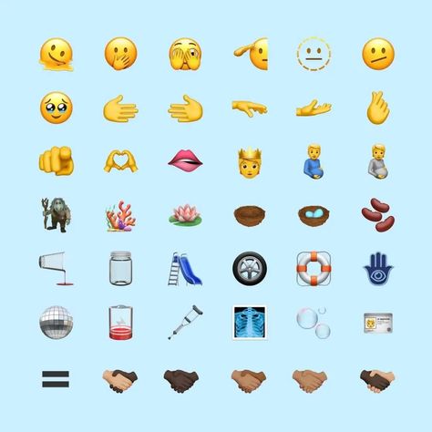 dozens of new emoji coming to iOS 15.4 Emoji List, All Emoji, Ios Emoji, Melting Face, Pregnant Man, Emoji Set, Emoji Keyboard, Playground Slide, New Emojis