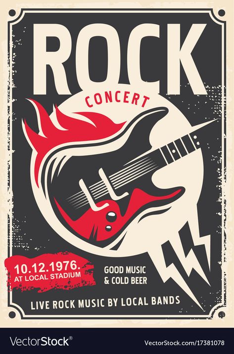 Old Paper Texture Vintage, Paper Texture Vintage, Retro Poster Design, Tato Flash, Old Paper Texture, Rock Music Festival, Poster Sport, Guitar Illustration, Sejarah Kuno