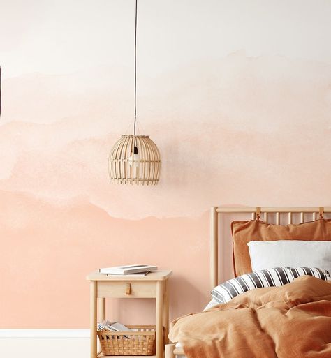 Transform your space into a serene sanctuary with our Peach Watercolor Peel & Stick Wallpaper. This wallpaper brings a touch of pastel paradise to any room. The soft peach hues create a sunny serenity, ideal for cozying up your space and adding a radiant refresh. Whether you're decorating a nursery, bedroom, or living area, this peel and stick wallpaper offers easy application and effortless style. Embrace the gentle glow of peachy perfection and elevate your space with our watercolor wallpaper. Brushstroke Wallpaper, Ombre Wallpaper, Peach Walls, Peach And Cream, Wallpaper Watercolor, Ombre Wallpapers, Peach Wallpaper, Wallpaper Project, Boho Wallpaper