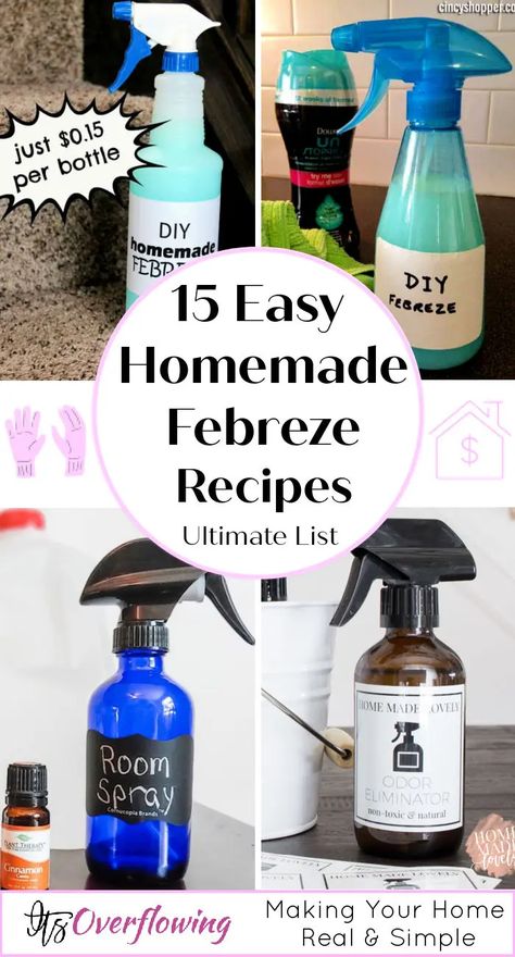 Fresco, Diy Fabreeze, Febreeze Diy, Febreze Recipe, Febreze Spray, Homemade Room Spray, Diy Febreze, Homemade Febreze, Room Spray Recipe