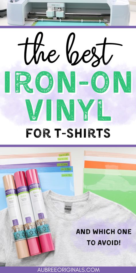 the best iron on vinyl for t shirts and which brand to avoid Heat Vinyl Transfer T Shirts, How To Layer Heat Transfer Vinyl, Cricut T Shirts Heat Transfer Vinyl, Layering Htv Vinyl, Best Iron On Vinyl For Cricut, How To Layer Vinyl Cricut Heat Transfer, Best Vinyl For Shirts, Crichton Shirt Ideas, How To Make Tshirts With Cricut Maker
