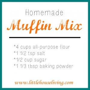 Homemade Muffin Mix, follow the link for mix in ideas and more... http://bit.ly/1rbmmPr Essen, Thermomix, Homemade Muffin Mix, Muffin Mix Recipe, Baking Mix Recipes, Homemade Dry Mixes, Homemade Pantry, Homemade Muffins, Muffin Mix