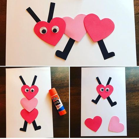 Valentines Cards Ideas For Kids, Arts And Crafts For Kids Valentines Day, Children’s Valentines Crafts, Valentine Cards Kids Can Make, Valentine Toddler Crafts Easy Diy, Valentine’s Day Kids Cards, Valentines Card Crafts For Kids, Valentine’s Day Card For Kids, Valentines Day Childrens Crafts