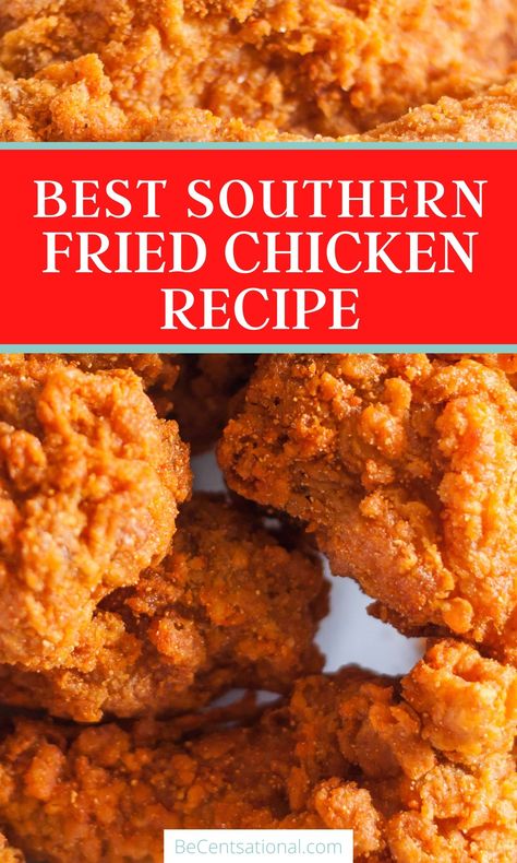 Double Dredged Fried Chicken, Best Fried Chicken Seasoning, Southern Soul Food Plates, Fried Chicken Seasoning Spices, Southern Classic Recipes, Fried Chicken Legs Recipe Skillet, Best Homemade Fried Chicken, Easy Dinner Recipes For Beginners, Best Southern Fried Chicken