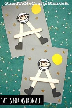 Occupations Crafts For Kids, Astronaut Crafts For Kids Preschool, Astronaut Crafts For Preschool, Telescope Craft Preschool, A Is For Astronaut Craft, Art And Craft Occupation For Kids, Occupation Crafts For Preschool, Planet Crafts Preschool, Astronaut Art For Kids