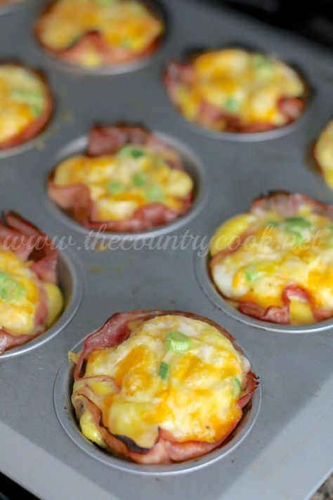 breakfast, recipe, England's Best, eggs, ham, cheese, cups, ham and egg cups, easy, simple, country, southern, cooking, Ham And Egg Cups, Ham Egg Cups, Muffins Paleo, Egg Cups Breakfast, Eggs Breakfast, Ham And Eggs, Vegan Muffins, Country Cook, Prosciutto Cotto