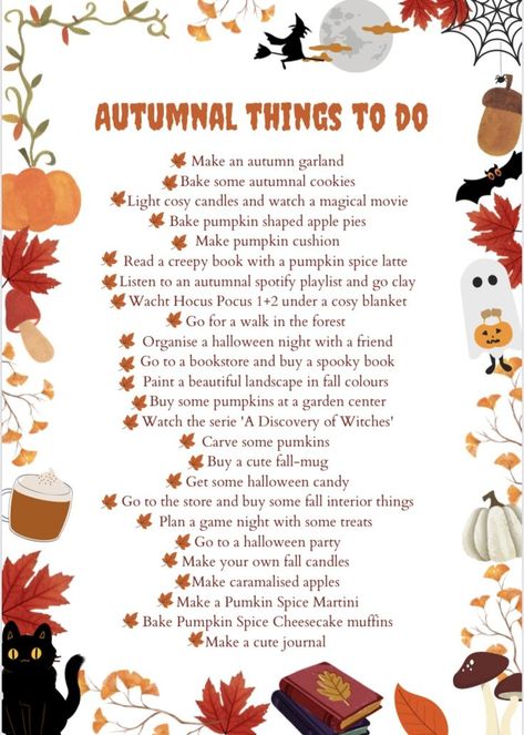 Autumn Hobbies, Autumn To Do List, Autumn Things, Herbst Bucket List, Fall Boards, Fall Mood Board, Fun Fall Activities, Fall Bucket List, Free Meal